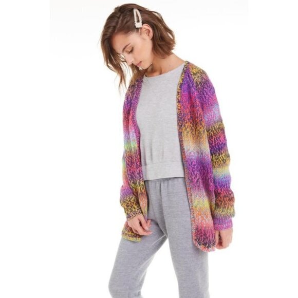 💕WILDFOX💕 Aspen Cardigan ~ Multi Colored Rainbow - Picture 10 of 16